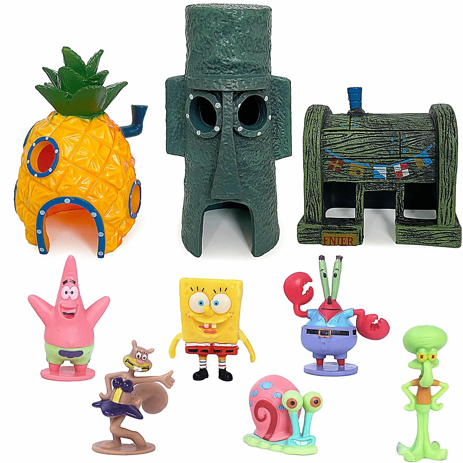 MeYuxg Décoration Aquarium, Ornement d'Aquarium, Résine Fish Tank Ornement Aquarium Ananas en Forme Accessoires de Réservoir de Poissons