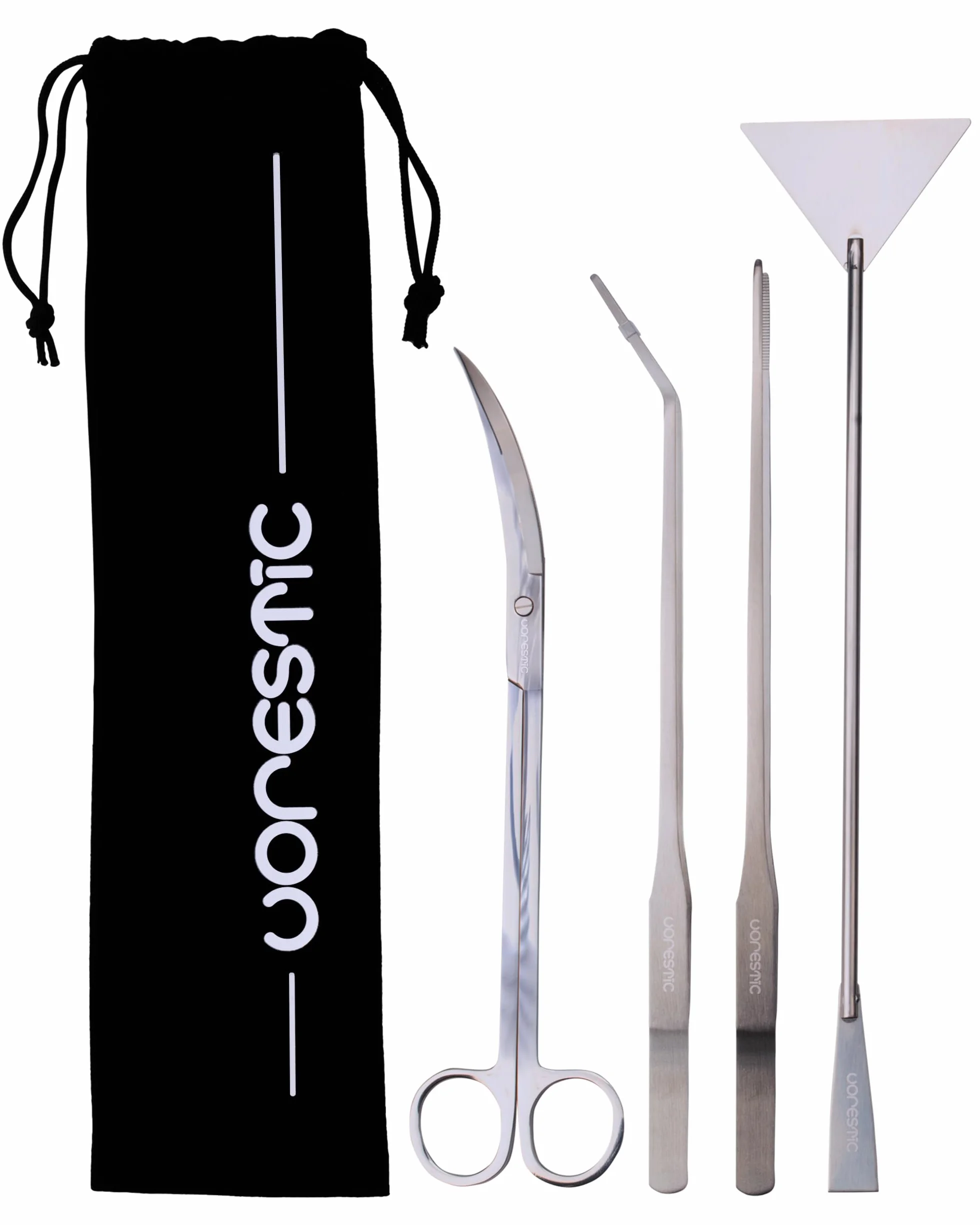 VORESTIC Ciseaux Aquarium 25cm, Pinces Aquarium 27cm, Spatule 32cm, Nettoyage Aquarium