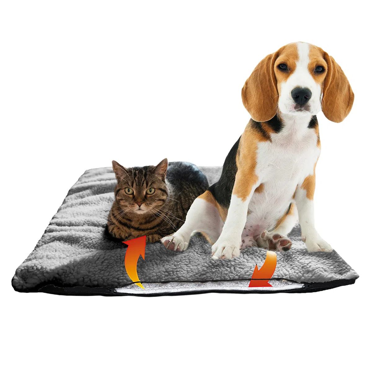 riijk Couverture Auto-chauffante pour Chat 60 x 40 cm - Lavable & Sans Crépitement - Tapis Chauffant