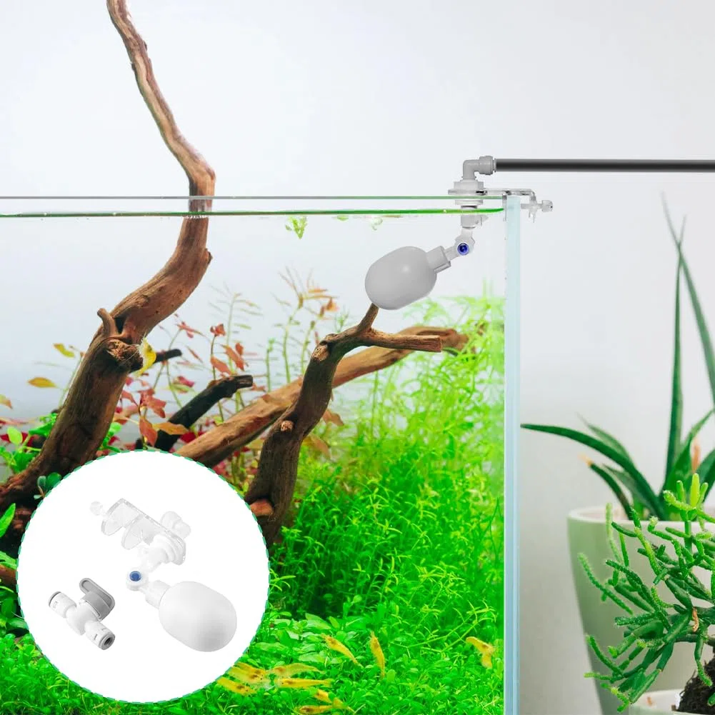 Joyzan Contrôleur D'eau Automatique pour Aquarium, Remplisseur Réglable De Niveau D'Eau En Plastique Remplissage Système Régulation du Montage Robinet Fotteur Poissons D'Aquarium à Bille Flottant