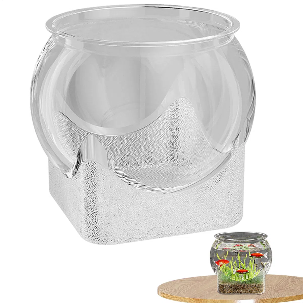 Fish Bowl | Aquarium Clair pour Poisson Combattant - Récipient Floral pour Maison Chambre Salle De Bain Bureau Détente - Décoration pour Salon Salle De Bain Chambre Bureau Dortoir