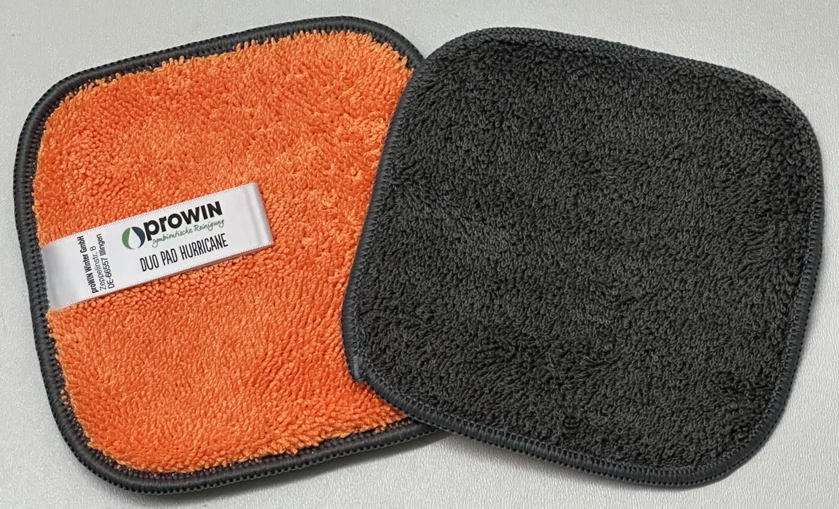 proWIN DUO PAD HURRICANE Lot de 2 tapis Anthracite/orange 13 x 13 cm
