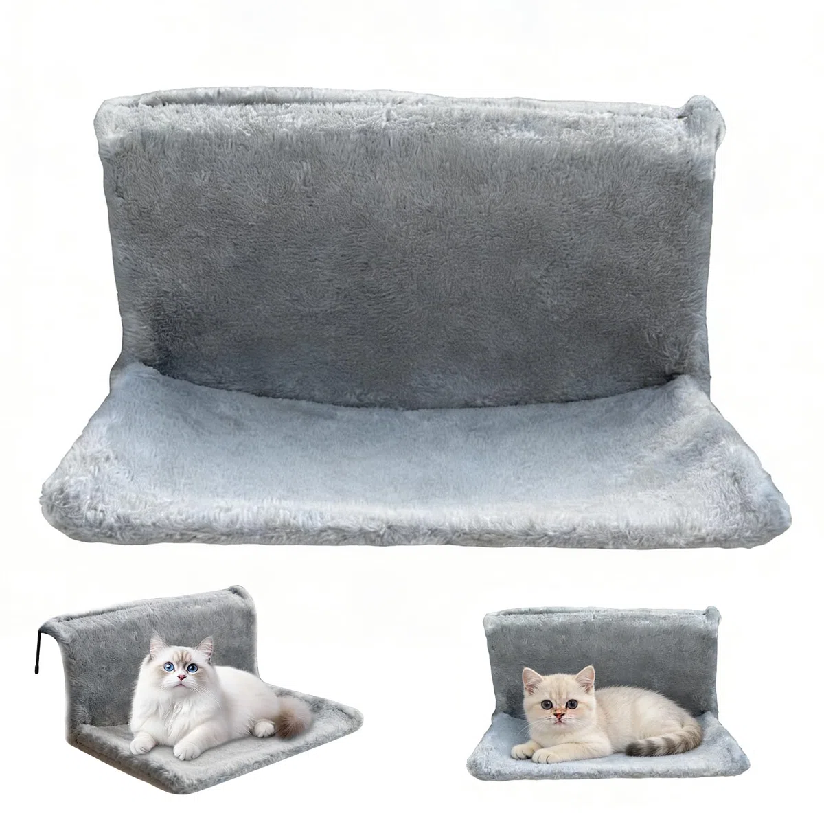 Katzenbett für Heizungen Set Heizkörperbett für Katzenheizungsliege mit kuscheligem Plüschbezug Kuschelige Katzenheizungsliege Katzenhängematte Heizung Heizungsliege Katzen für alle Heizkörper