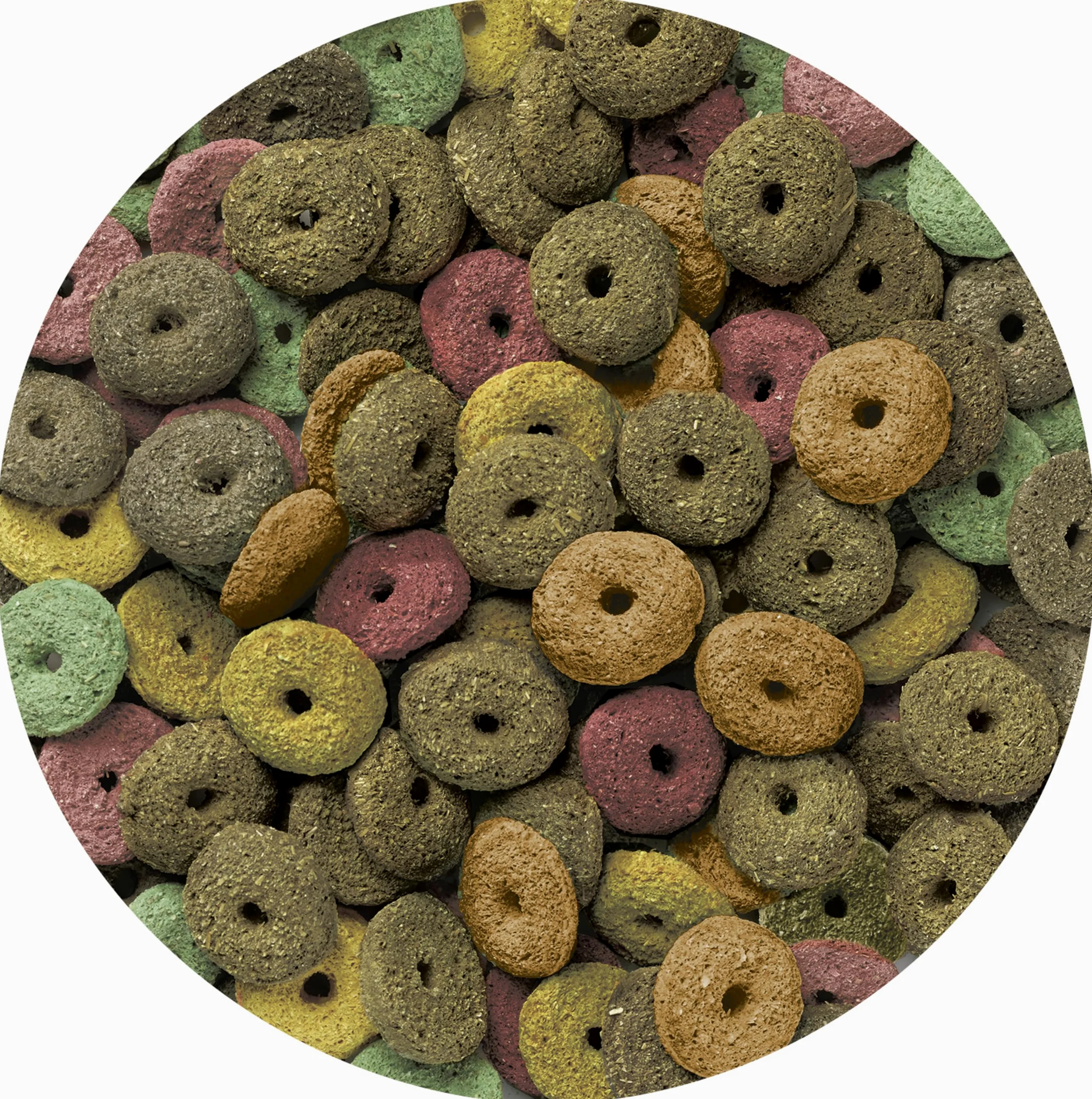 Vitakraft Rollis, anneaux croustillants pour rongeurs, faible en calcium, avec luzerne, complément ou snack, sans sucre ajouté ni céréales (7x 500g)