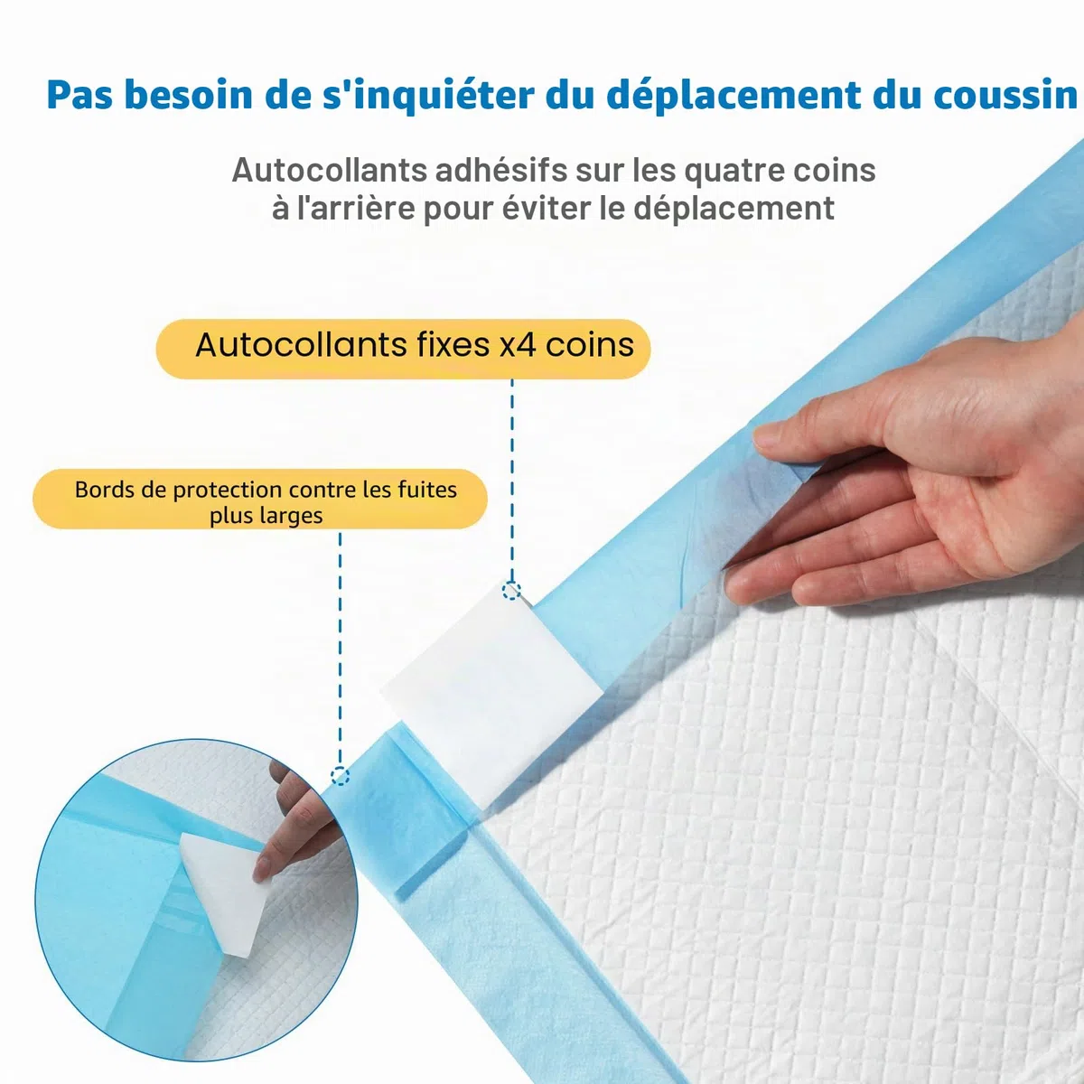Alaise pour Chien 60x90cm - 20 Pièces Tapis Educateur Chiot, Alèses Jetables Ultra Absorbantes, 6 Couches Anti-Fuite Séchage Rapide, Anti-Dérapant, Idéal Chiens Moyens & Grands, Intérieur