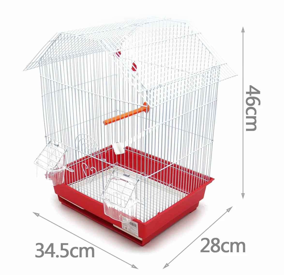 BPS Bird Cage Metal avec Feeder Drinker Swing Jumper Color Bucket Envoyer au Hasard 34,5 x 28 x 46 cm BPS-1152