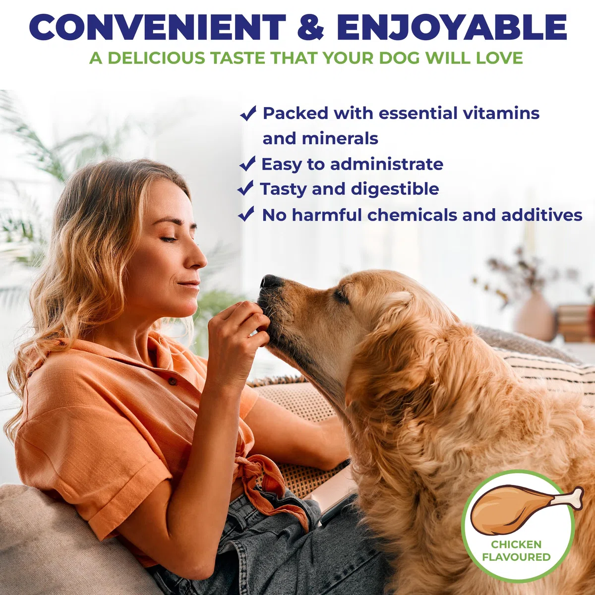 Complément Grossesse pour Chiens – Vitamines Prénatales Naturelles pour Mamans et Chiots en Bonne Santé – Acide Folique, Fer, Calcium – 90 Comprimés à Croquer au Goût Poulet