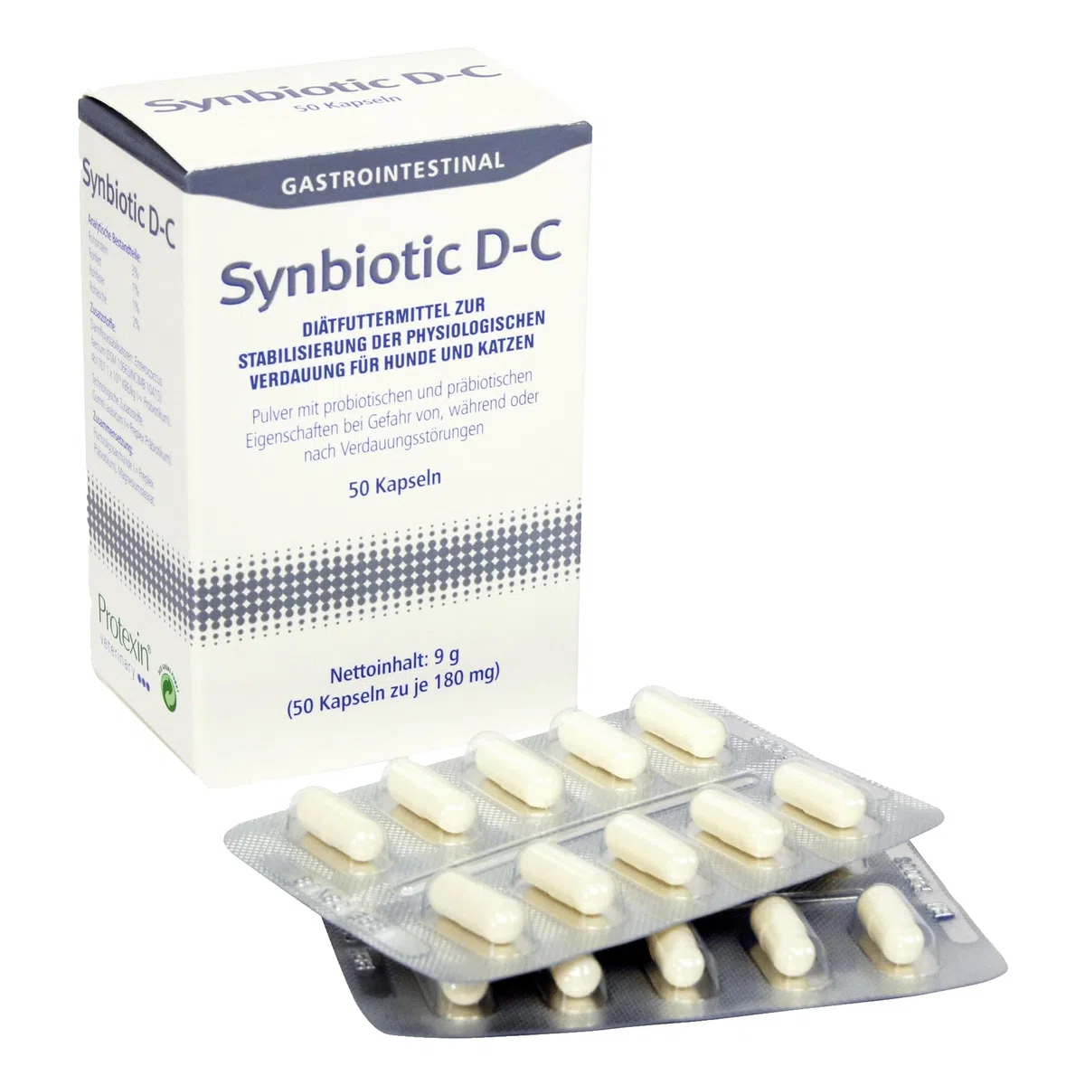 Synbiotic D-C Lot de 50 Capsules Alimentaires diététiques pour Chien/Chat