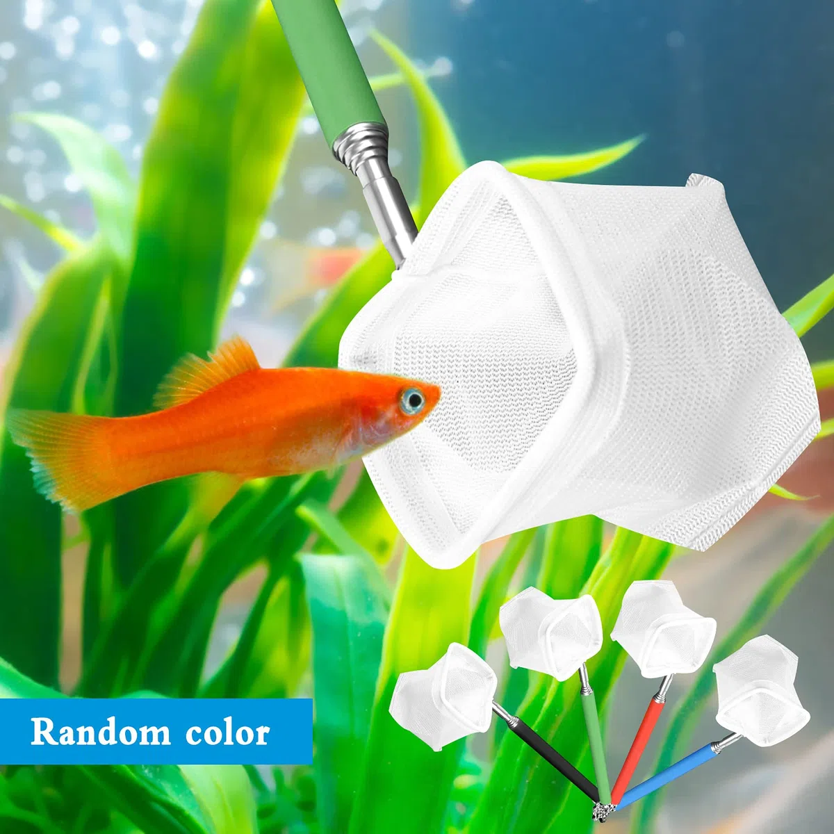 Épuisette de Pêche, 2 Pcs Épuisettes de Pêche Télescopique Utilisent Une Conception Rétractable, Filet de Pêche Télescopique en Matériau Souple, Filet de Pêche pour Aquarium ne Nuira Pas au Poisson