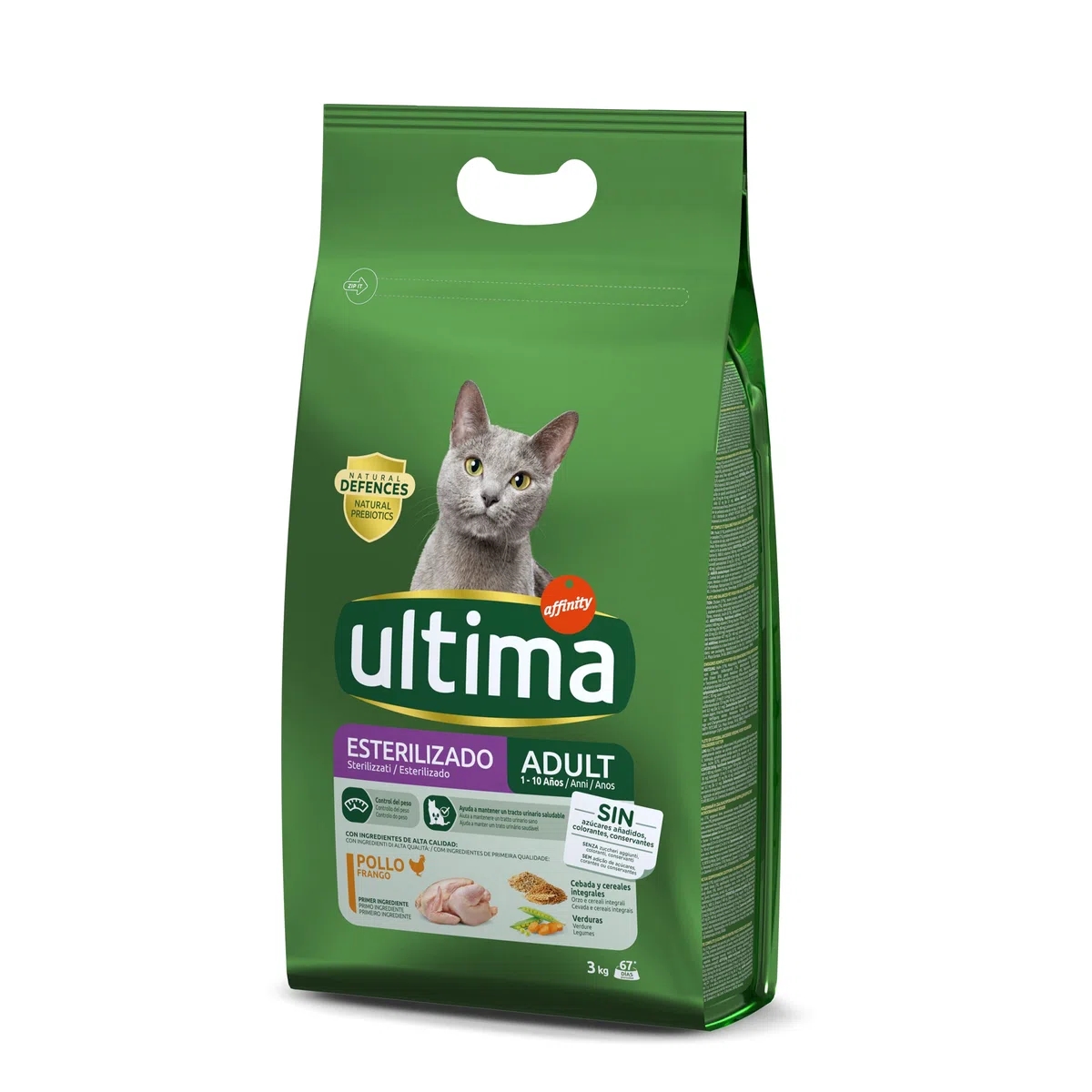 ultima Croquettes pour Chats stérilisés Adultes au Poulet - 3 kg