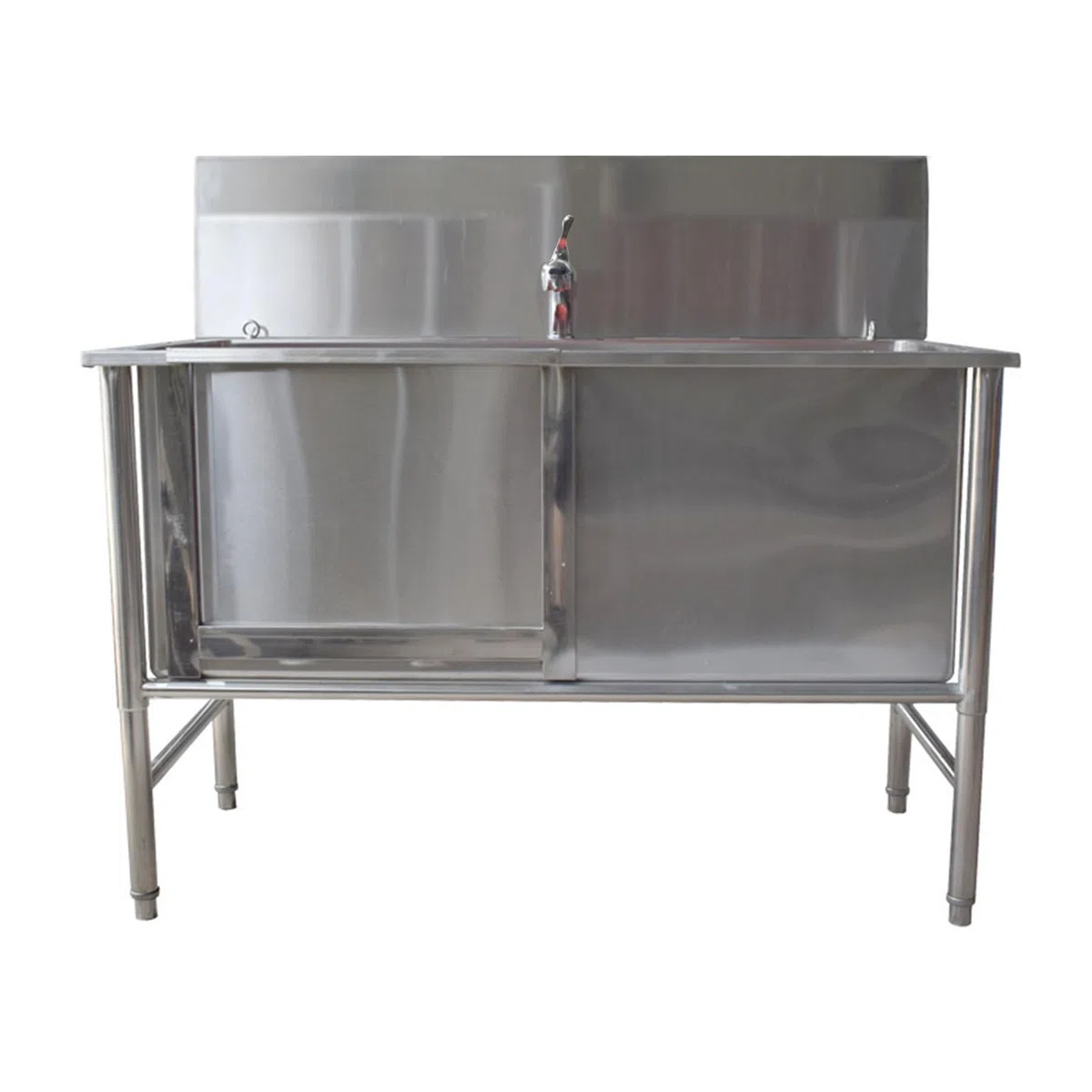 évier De Lavage Pour Chien De 119,4 Cm, Baignoire De Douche Pour Chien, Station De Toilettage Pour Chien Pour La Maison, Baignoire Professionnelle En Acier Inoxydable Pour Chien(47in/120cm)