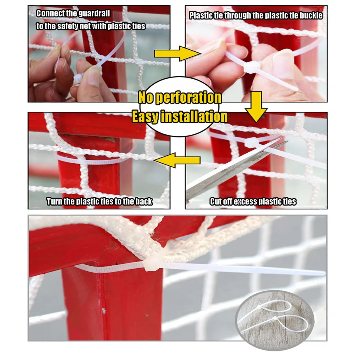 Blanc Filet Corde Filet de Protection Enfants Filet Securite Chat Filet Anti Chute sans Noeud pour Escaliers Balcon et La Fenêtre Filet de Corde Décoratif pour Aire de Jeux
