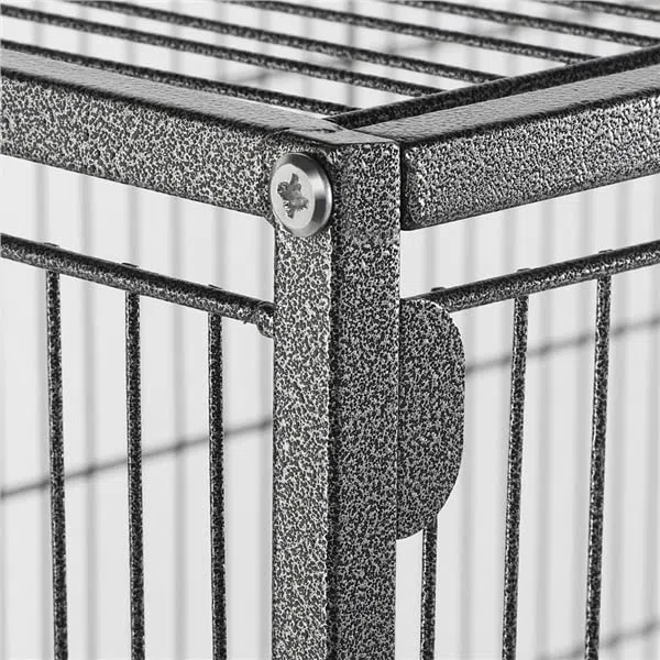 Abician Voliere Oiseaux Interieur sur Pied Grand Cage Oiseaux sur roulettes en Métal Cage à Oiseaux pour Perroquet Perruches 79 x 52 x 132 cm