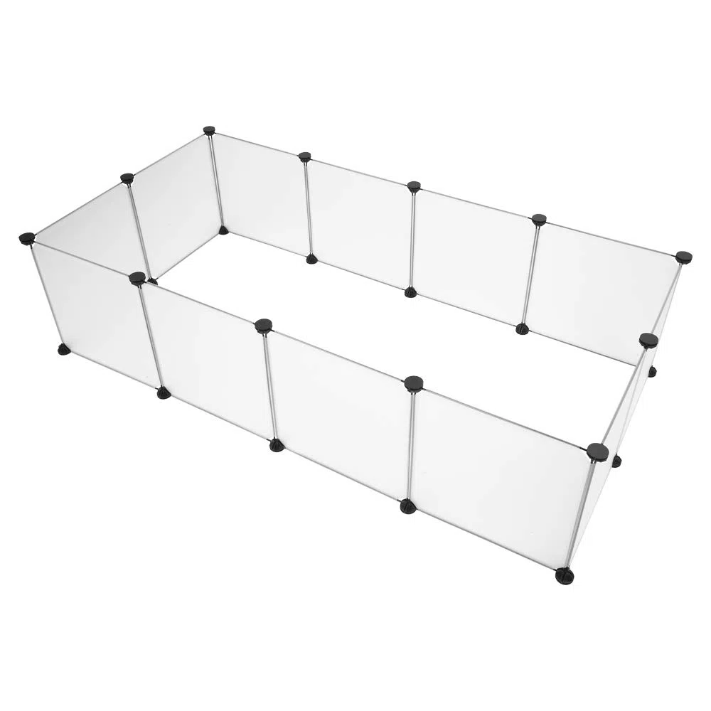 Bonnlo Parc Enclos pour Petits Animaux, Enclos Lapin Interieur, Cage, pour Cochons d'Inde, Lapins,Chien,Chiot,Blanc