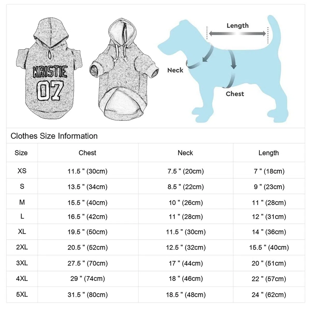 Sweat à Capuche pour Chien Personnalisé, Vêtement Hiver, Luxury Dog Clothes, Pull Grande Taille (2XL, Rose)