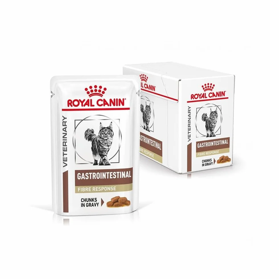 Royal Canin Gastro Intestinal Fibre Response | 12 x 85 g | Aliment Complet diététique pour Chats Adultes | Souffrant de Constipation Chronique ou de problèmes Gastro-intestinaux