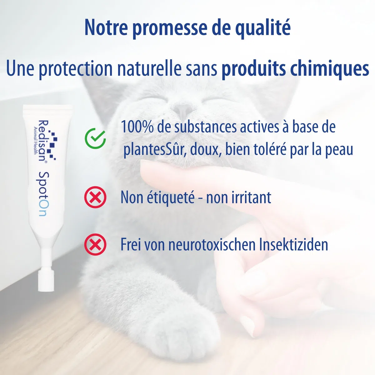 Spot on pour Chats I Anti-tiques à Base de Plantes sans Chimie I Protection Efficace Contre Les puces et Les tiques I Jusqu'à 15 semaines de Protection