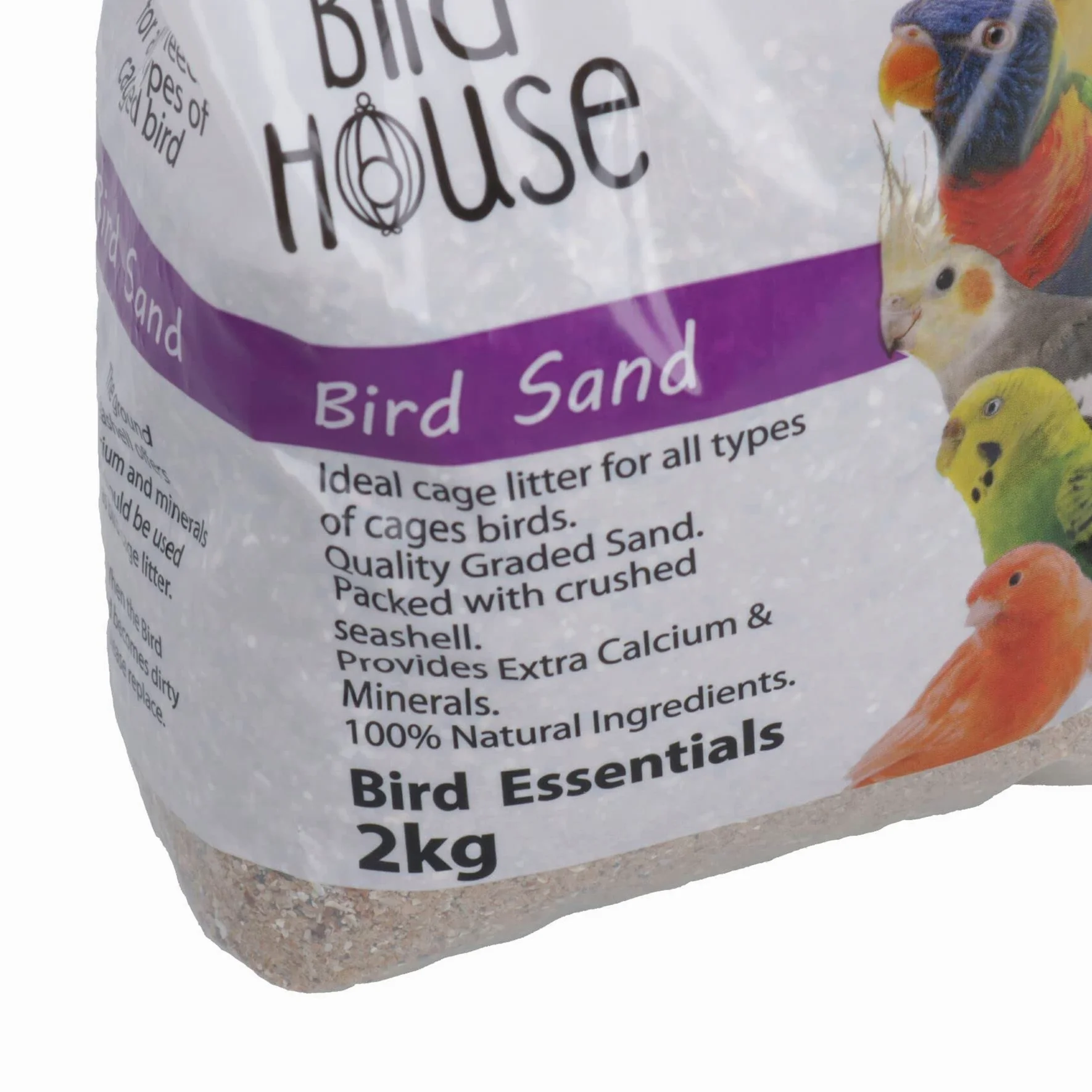 AB Tools Litière pour perroquet 2 kg de sable de qualité supérieure calcium et minéraux pour aider à la digestion