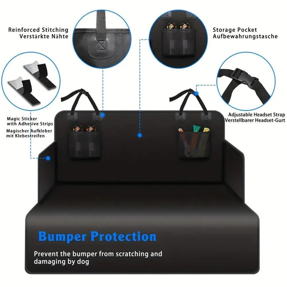 Housse de Protection pour Coffre de Citroën Berlingo 3 (III) I 2018-2024, Couverture et Tapis de Protection Chien pour Voiture
