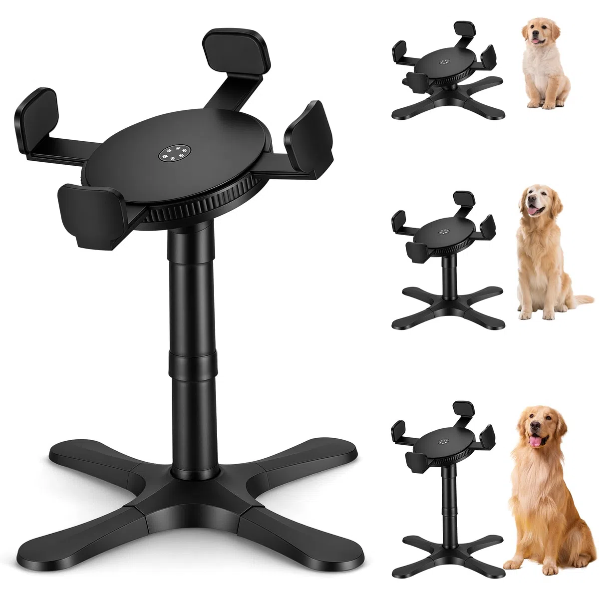 Support Gamelle Chien Surélevée Robuste, Gamelle Surélevée pour Chien Hauteur Réglable De 14 À 34 CM, Antidérapante Réhausseur Gamelle pour Chien De Grande, Moyenne Et Petite Taille