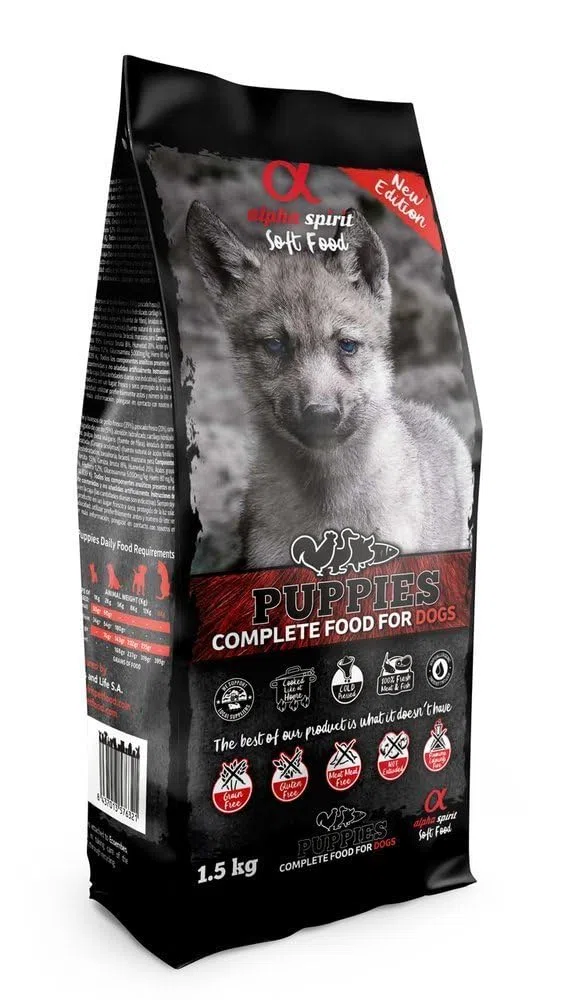 Alpha Spirit 3004201 - Nourriture Semi-Humide, Chiots, 1,5 Kg