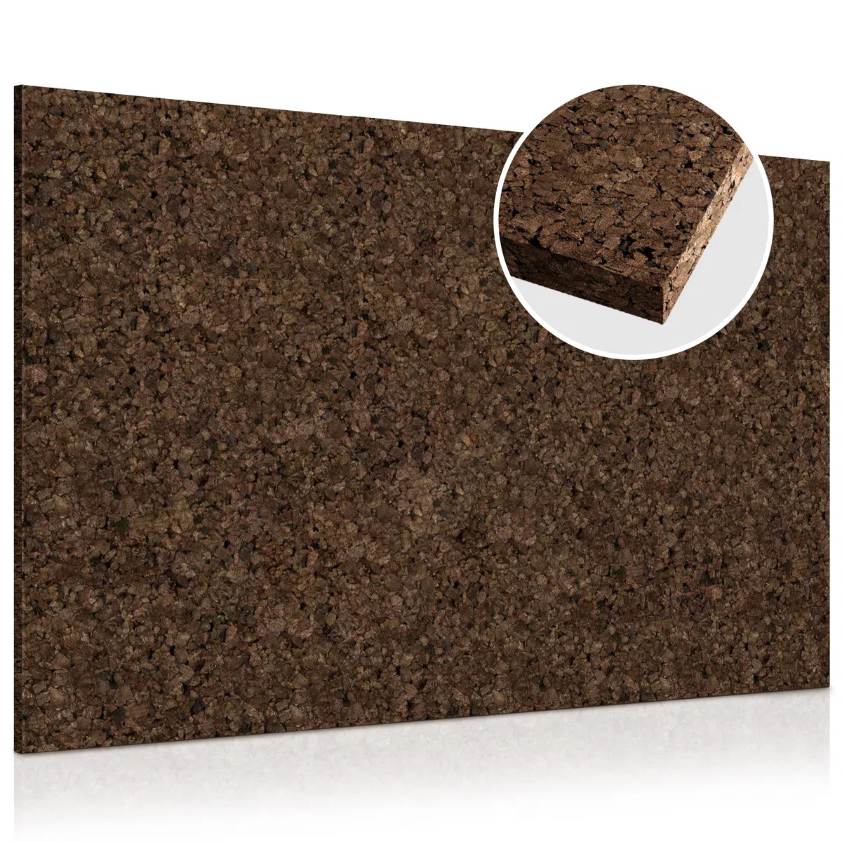 Fond en liège noir XL | Granulés de liège expansés | Liège naturel | Liège | 90 x 60 cm | 2 cm d'épaisseur | Paroi arrière nettoyée et désinfectée pour terrarium et vivarium