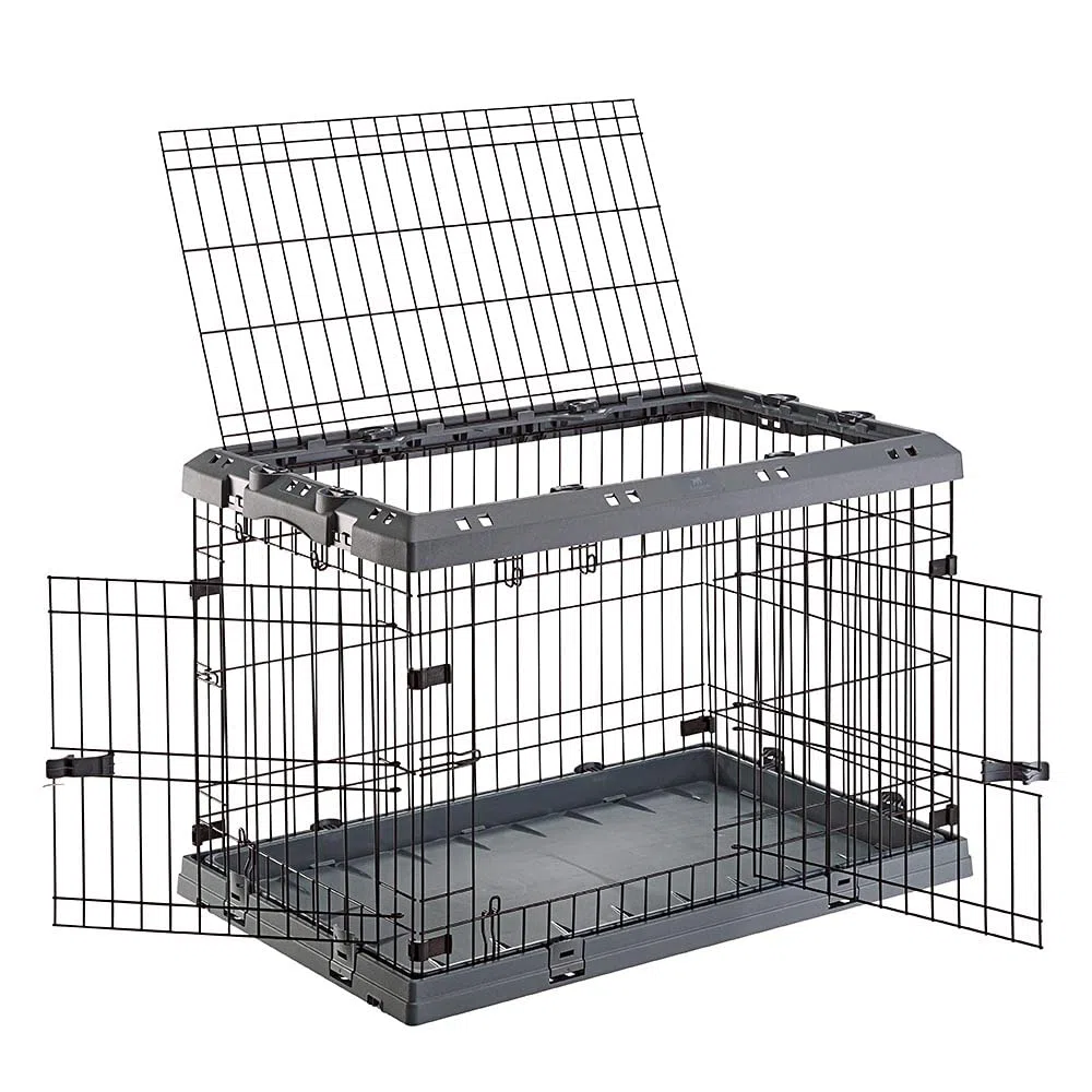 Cage Pliable pour chiens de taille moyenne SUPERIOR 90 Clôture métallique, avec Séparateur, Double verrouillage