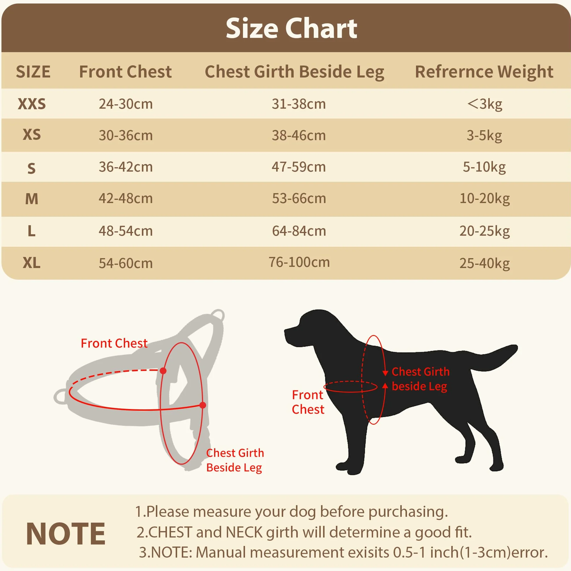 AIITLE Harnais réglable amélioré pour Chien, rembourré, Doux et Confortable, Gilet Tactique Anti-Fuite, Harnais réfléchissant léger pour Chiens de Taille Moyenne Noir-Brun M