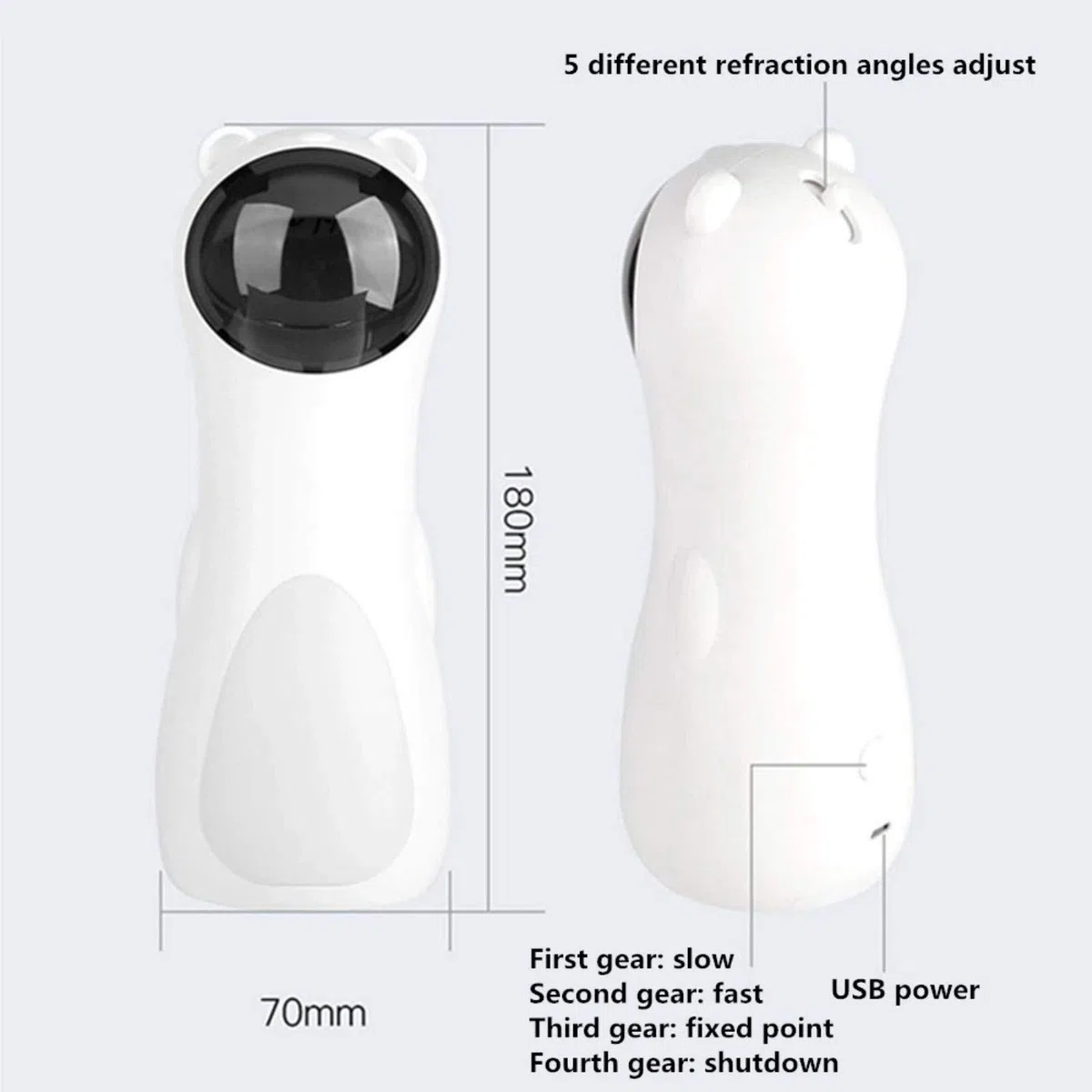 Jouet Laser LED pour Chat Jouet de Poche Amusant interactif Intelligent Jouet de Divertissement d'entraînement Sportif Multi-Angle pour Chat