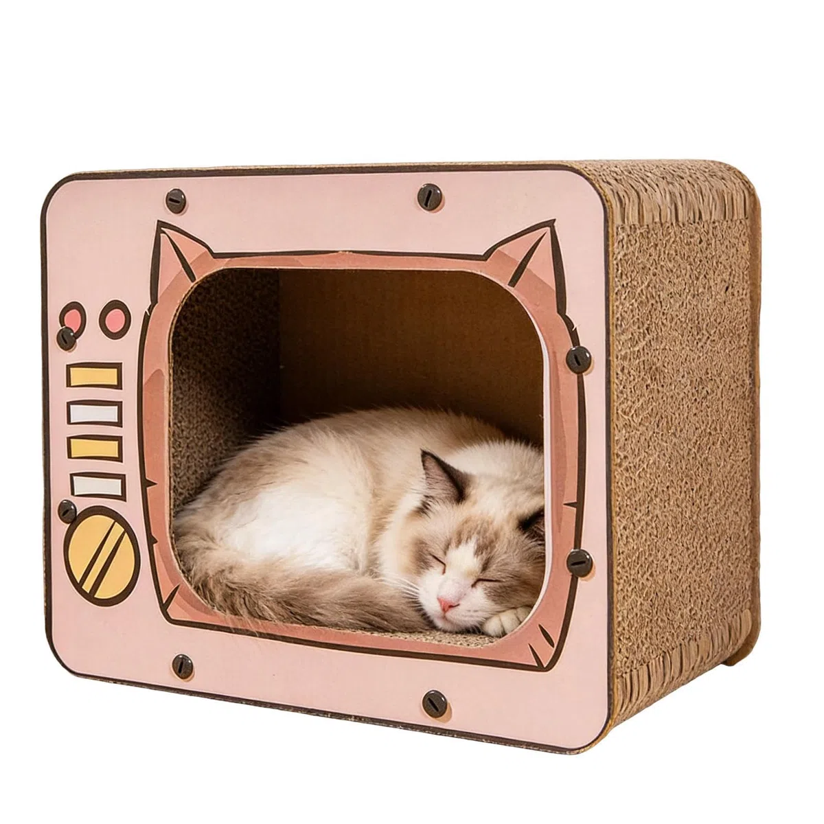 Maison À Griffoirs Chat,Jeu Interactif De Grimper pour Animaux | Maison en Carton avec Planche À Gratter pour Chat | pour Protection Meubles Enrichissement Jeu Exercice Petits Animaux D'Intérieur