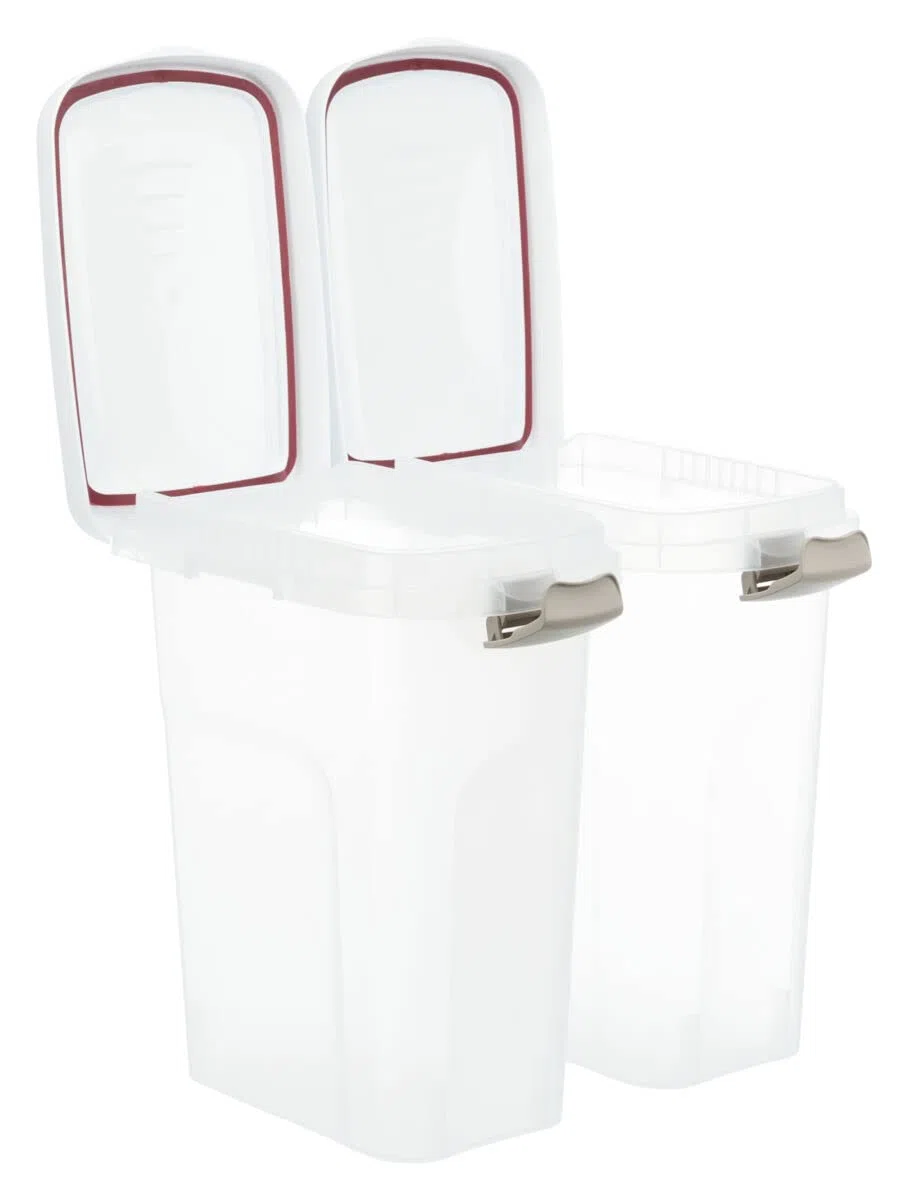 Trixie Baril de Nourriture Transparent/Blanc 15 L/22 x 41 x 33 cm