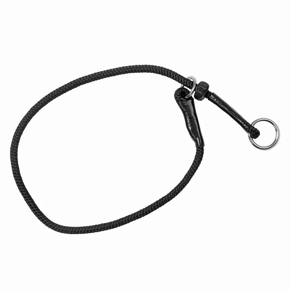 Dingo Gear S04059 Collier étrangleur pour Dressage de Chien Fait Main en Cordon avec limiteur, étanche, Noir, S