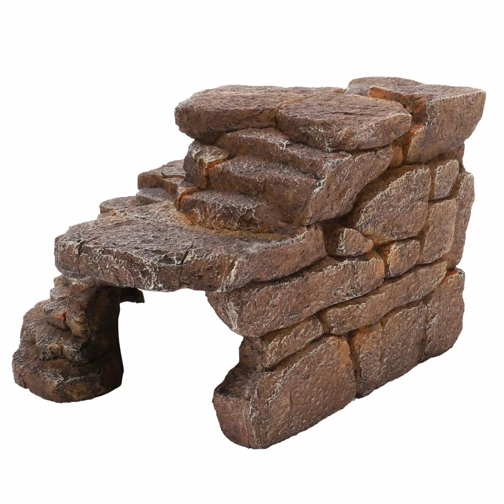Hobby Terraristik Desert Cave 3 I 23 x 22 x 15,5 cm I Cachette Naturelle pour terrariums et Aquariums I Cachette décorative comme Refuge pour Reptiles, Amphibiens et Poissons