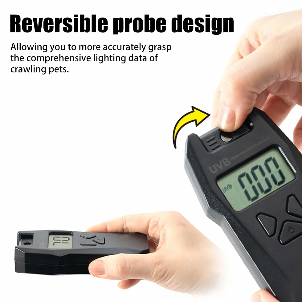 Indicateur UVB,Radiomètre Numérique Portable À Sonde Réversible avec Fonction D'enregistrement des Données pour Tests Environnementaux UVB