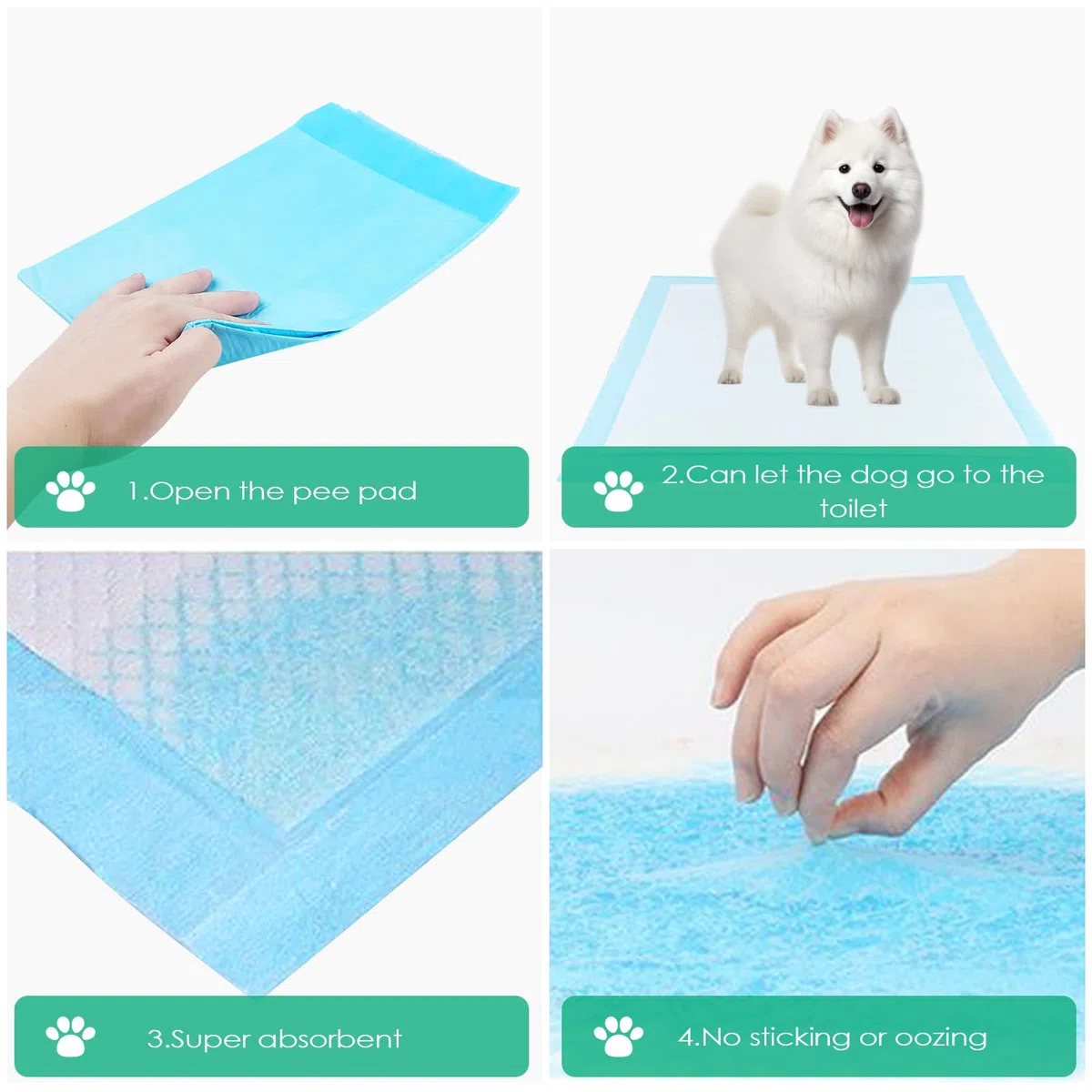 60 Pièces Alaise pour Chien, 60 x 90cm Alese Chiot, Tapis Absorbant Chien, Apprentissage de la Propreté Anti-Fuite Résistante Impermeable, Alese Jetable Séchage Rapide