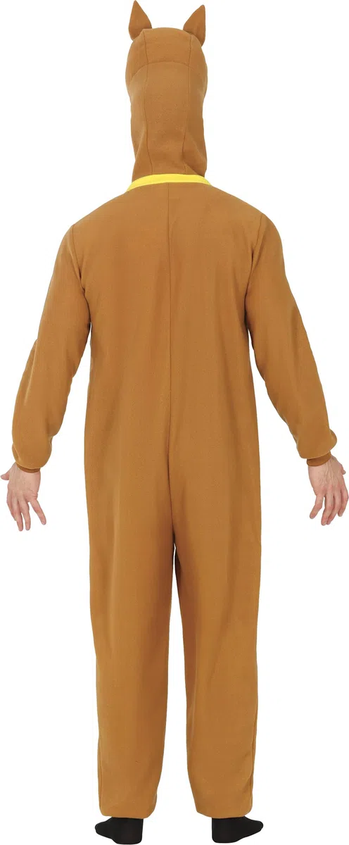 FIESTAS GUIRCA | Costume de Chien Marron pour Adulte - Cagoule, Queue et Combinaison - Costumes d'Animaux pour Halloween, Carnaval et Fêtes Costumées - Idéal pour Hommes