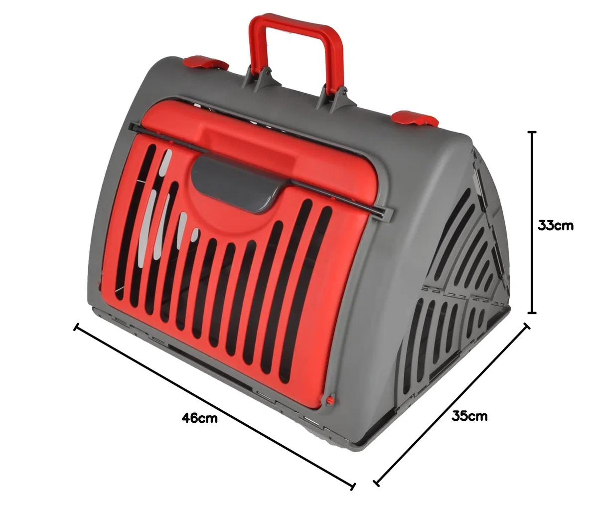 Love Story, Caisse de Transport Pliable Plastique 46 x 35 x H33 cm Anthracite Rouge