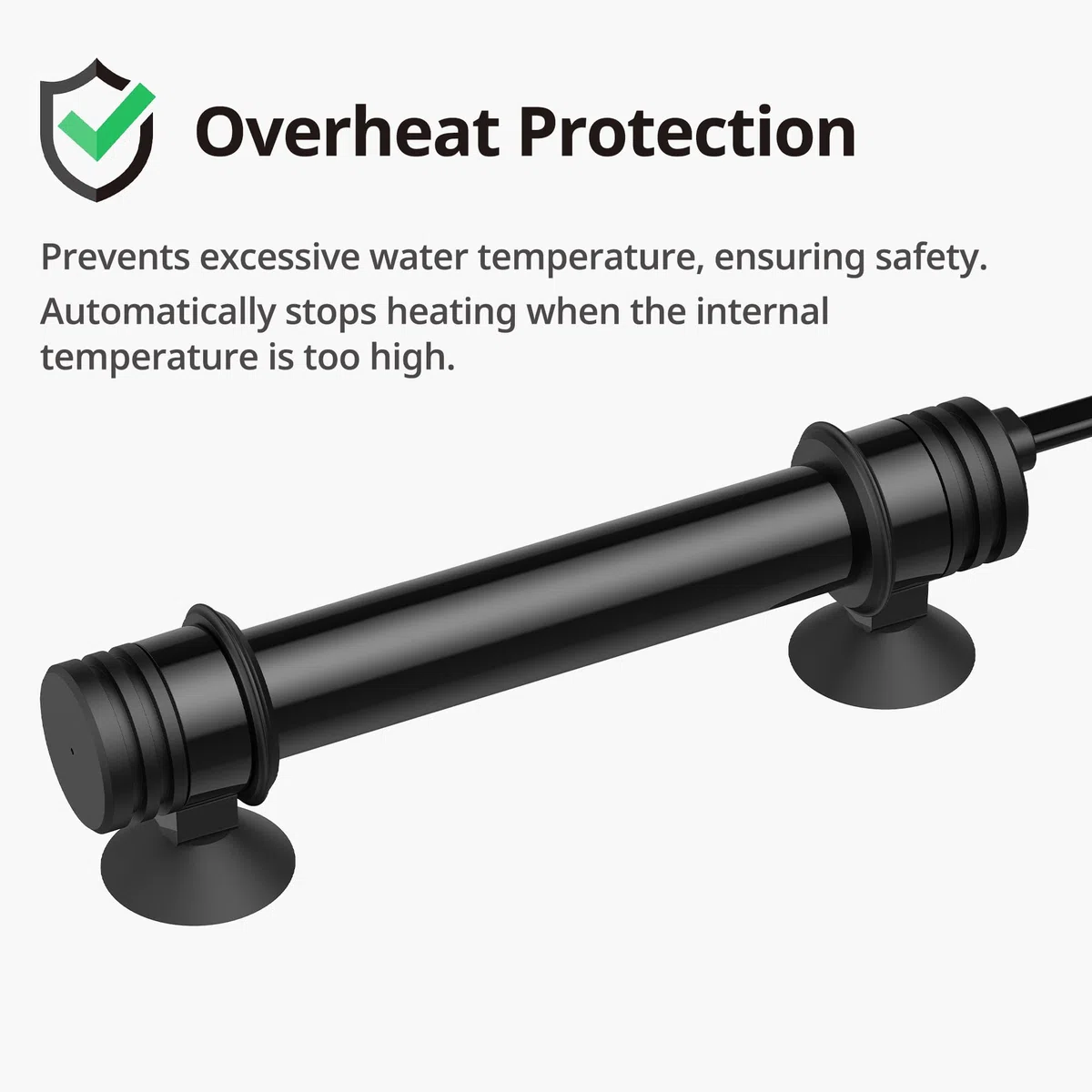 NICREW Chauffage d'Aquarium 50 W, Température Réglable de 15 à 35 ℃, pour Aquarium jusqu'à 40 L, Protection Contre la Surchauffe