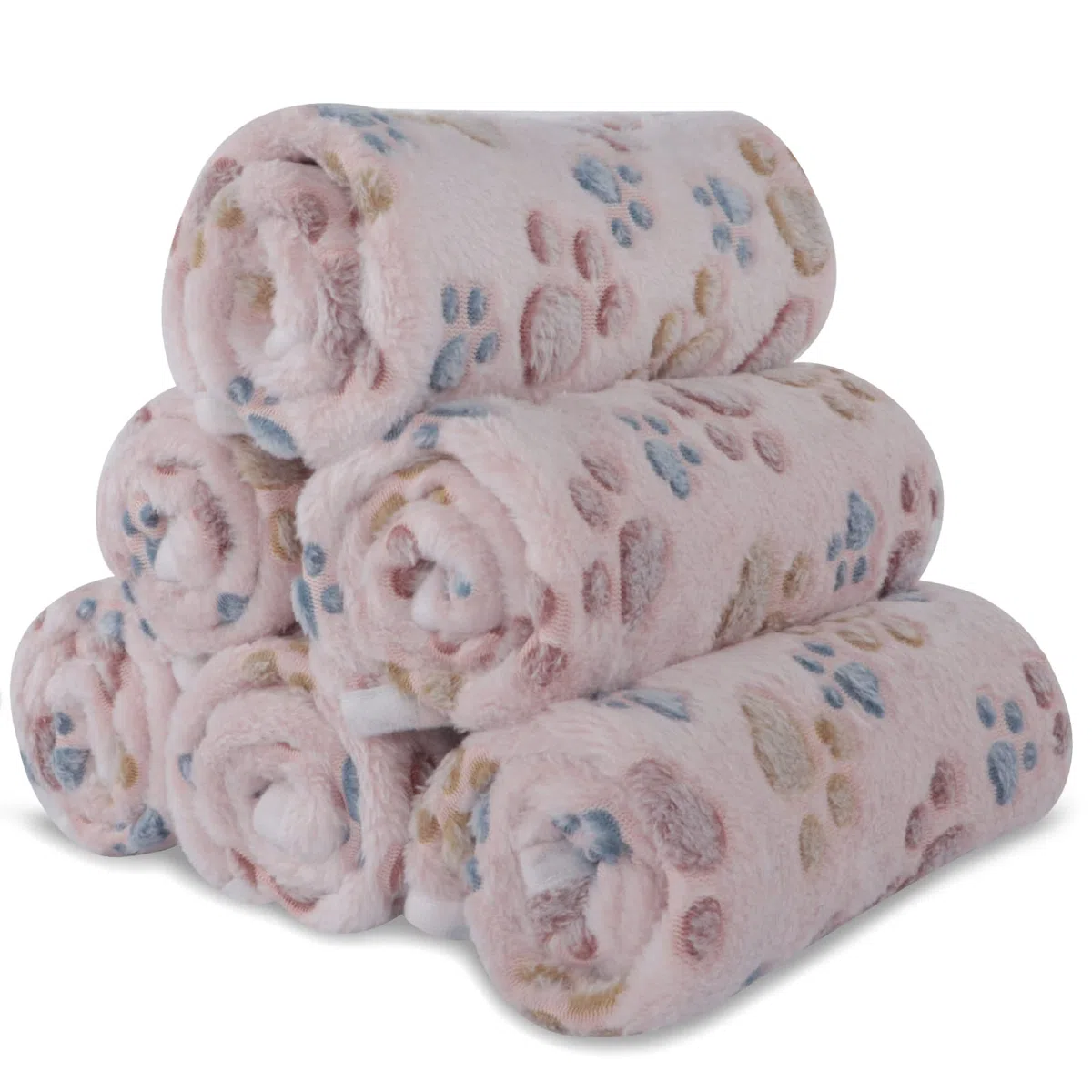 BVAGSS Couverture pour Chien Chaton, 6 Pièces Moelleux Épais en Flanelle Lavable Animaux Coussin pour Petits et Moyens Chiots et Chatons XH075 (60 x 40 cm, Beige)