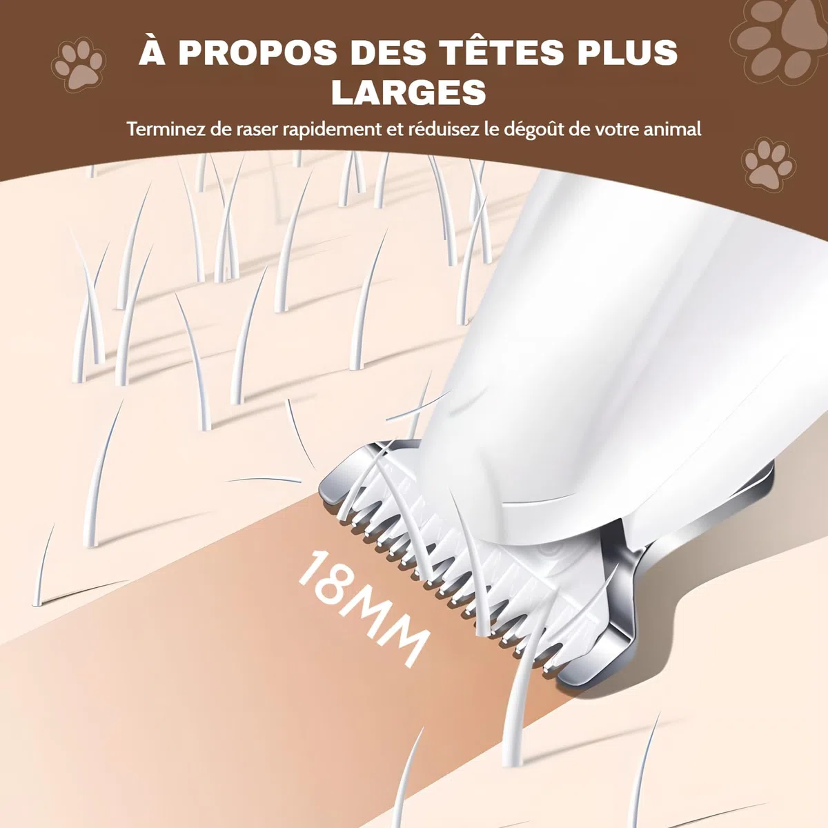 Patounet Tondeuse de précision pour chat, Tondeuse patte chien entre coussinets, Douce pour chien et chat, Lames céramique et inox, LED intégrée,toilettage zones sensibles sans stress (Avec lame)