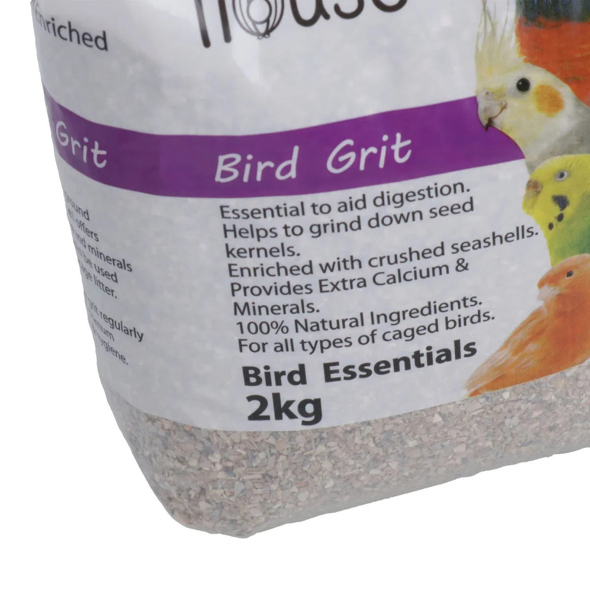 AB Tools Litière pour cage à oiseaux 2 kg avec huîtres moulues calcium et minéraux Aide à la digestion