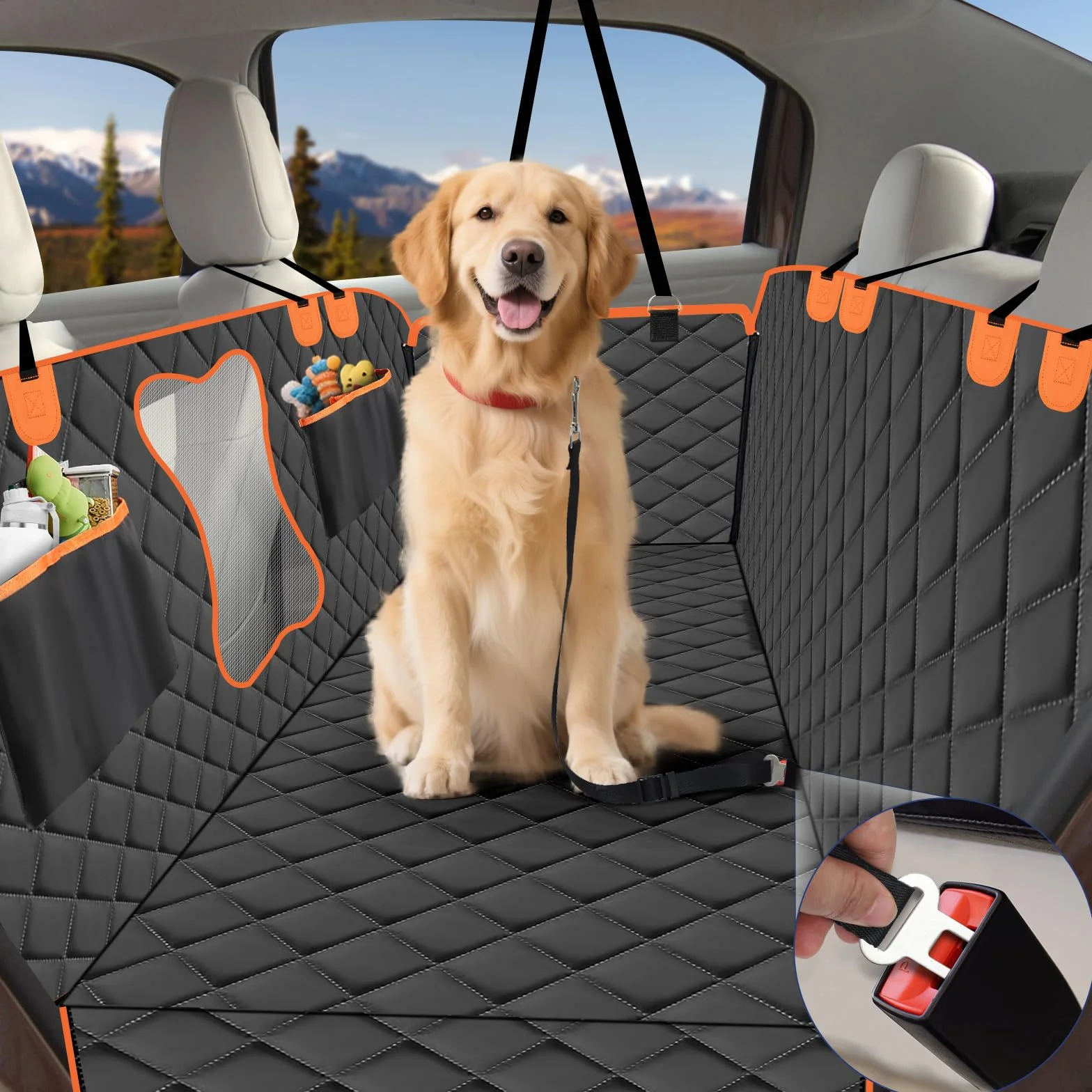 Vortix Protection Voiture Chien – Le Meilleur Compagnon De Voyage, Vous Permet De Laver Votre Voiture Moins Souvent Et Protège L'Intérieur des Taches, des Rayures Et des Poils d'animaux