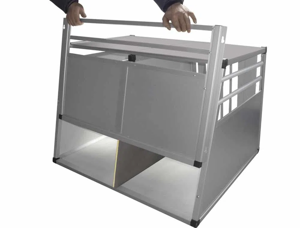 Heller 62393 Boîte de transport en aluminium double 92 x 88 x 68 cm