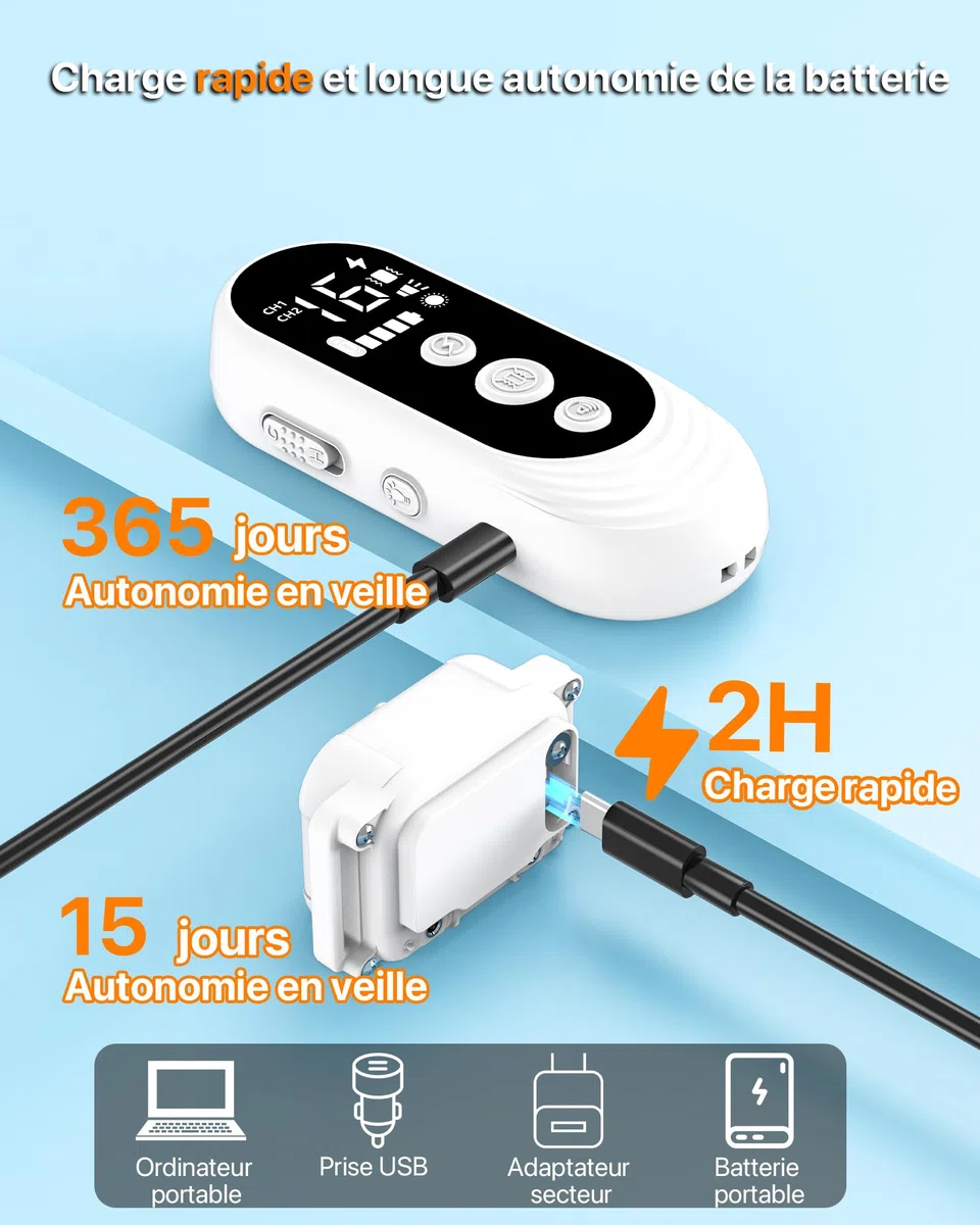 Collier De Dressage pour Chien,Collier Electrique pour Chien Portée de 3km,Mode Lumière Nocturne,1-50 Niveaux d’Entraînement, BIP Vibration Choc, Adapté à Tous Les Chiens,Étanche Rechargeable
