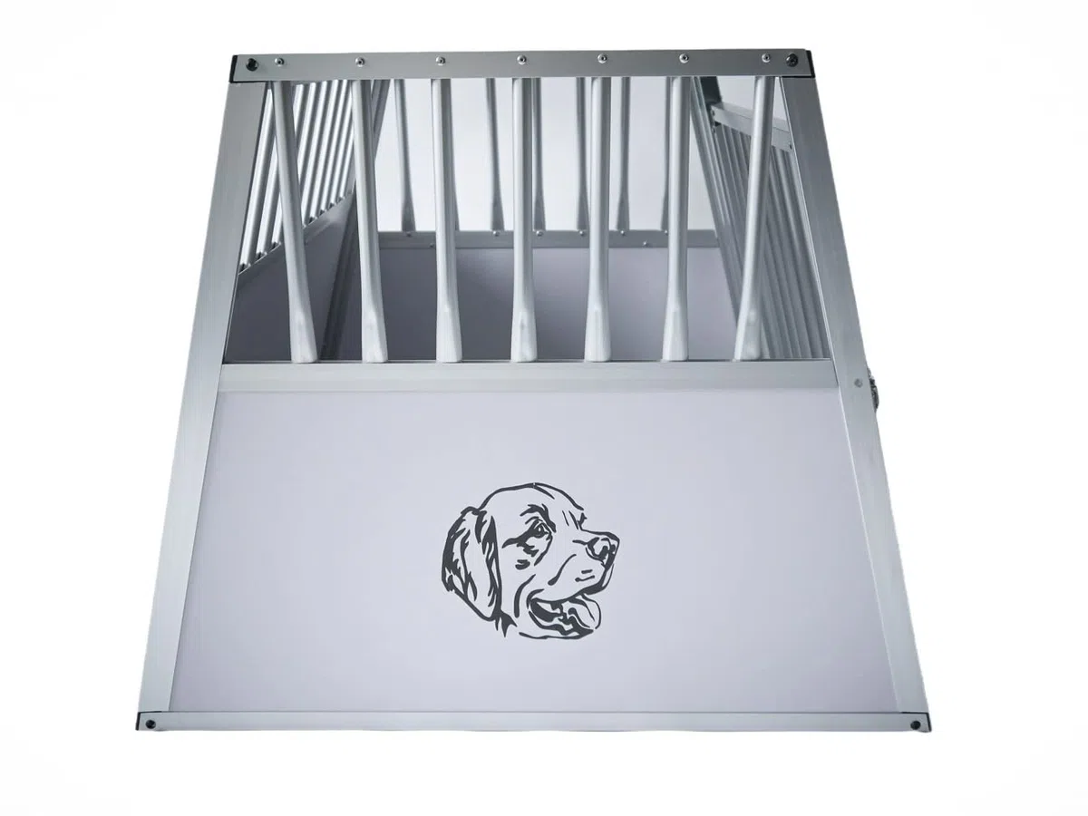 Doghead Boîte de transport pour chien en aluminium - 80 x 85 x 69 cm - Confort - Boîte de transport pour chien