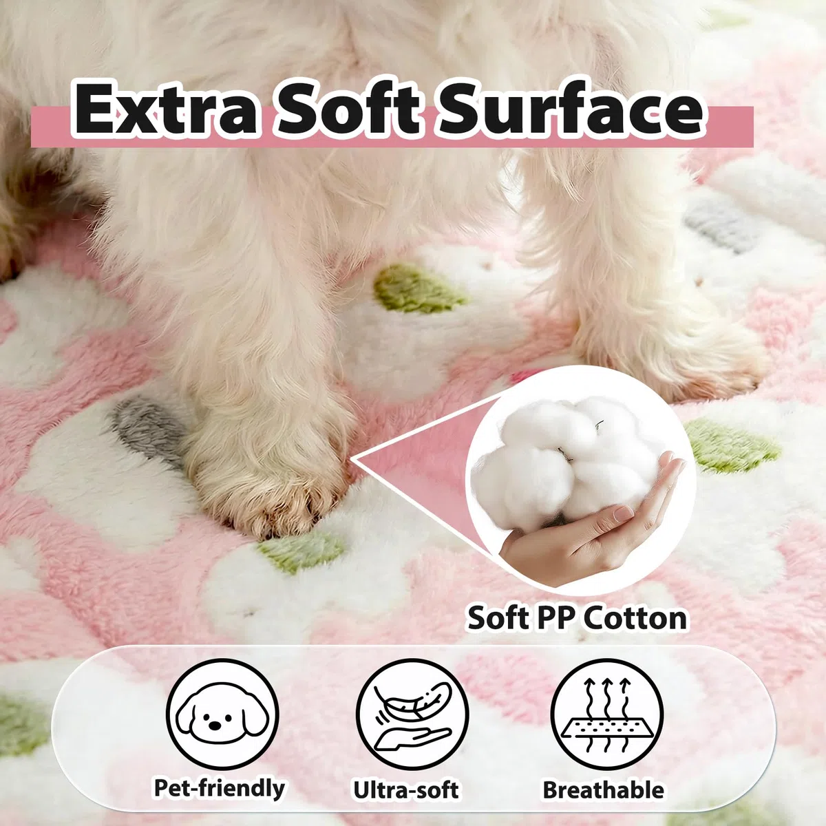 MICOOYO Lit pour Chien 2 PCS, Matelas Lavable pour Chien, Tapis imperméable pour Petits Chiens, Chats et Chiots, Couverture Polaire pour cochons d'Inde, Lapins, écureuils et Hamsters (M, 61 x 41 cm)