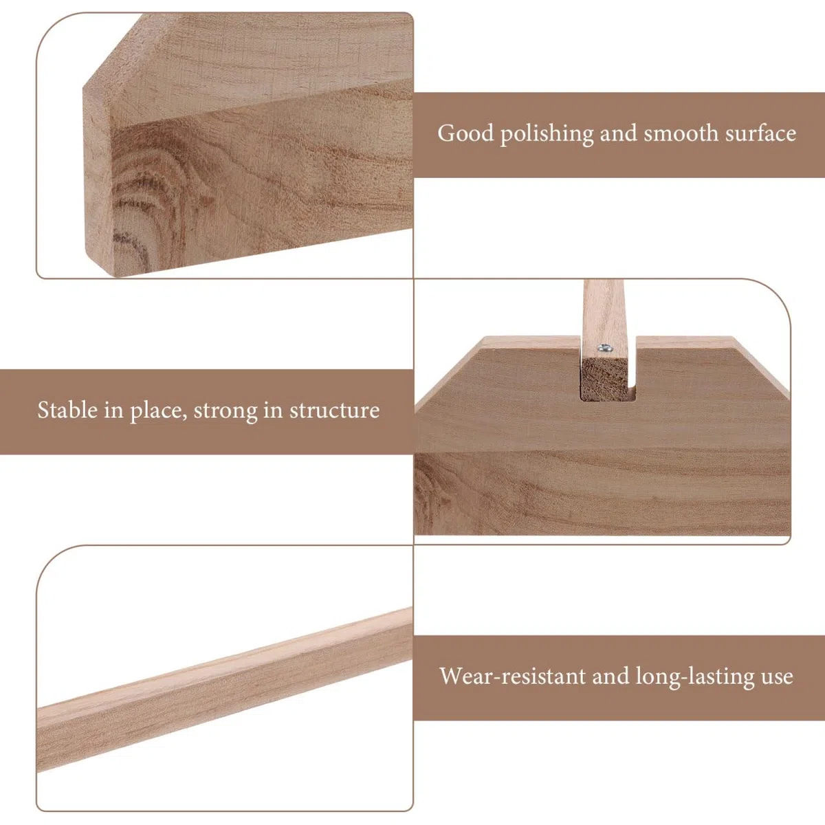 Hemobllo Perchoir pour Poules en Bois Naturel 40cm, Support d'Entraînement Stable à Base Triangulaire pour Poussins, Jouet de Poulailler Fait Main pour Volailles et Grands Perroquets (Aras)