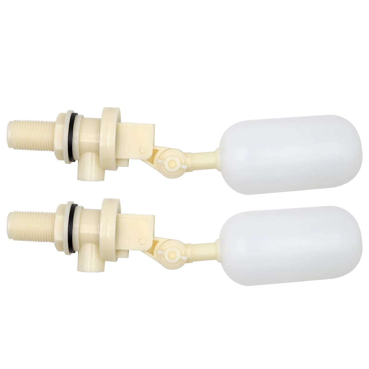 Vannes à Flottante 1/2", Tube d'alimentation Automatique avec Bras Réglable pour Bassins, Abreuvoirs, Fontaines, Réservoirs d'eau, Aquariums et Aquaculture, Lot de 2