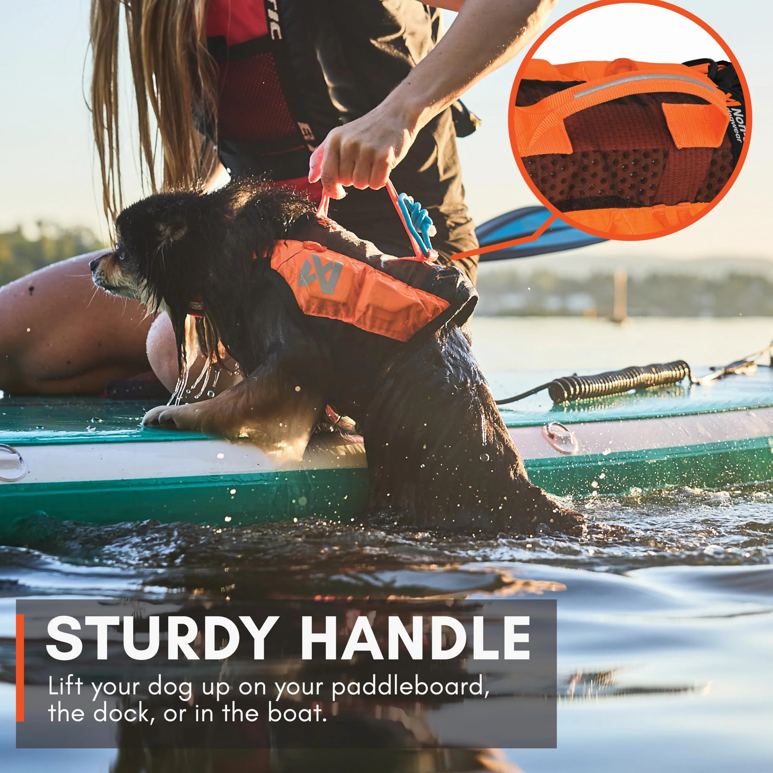 Non-Stop Dogwear Protector Life Jacket - Gilet de Sauvetage pour Chien Orange Respirant avec Bandes Réfléchissantes