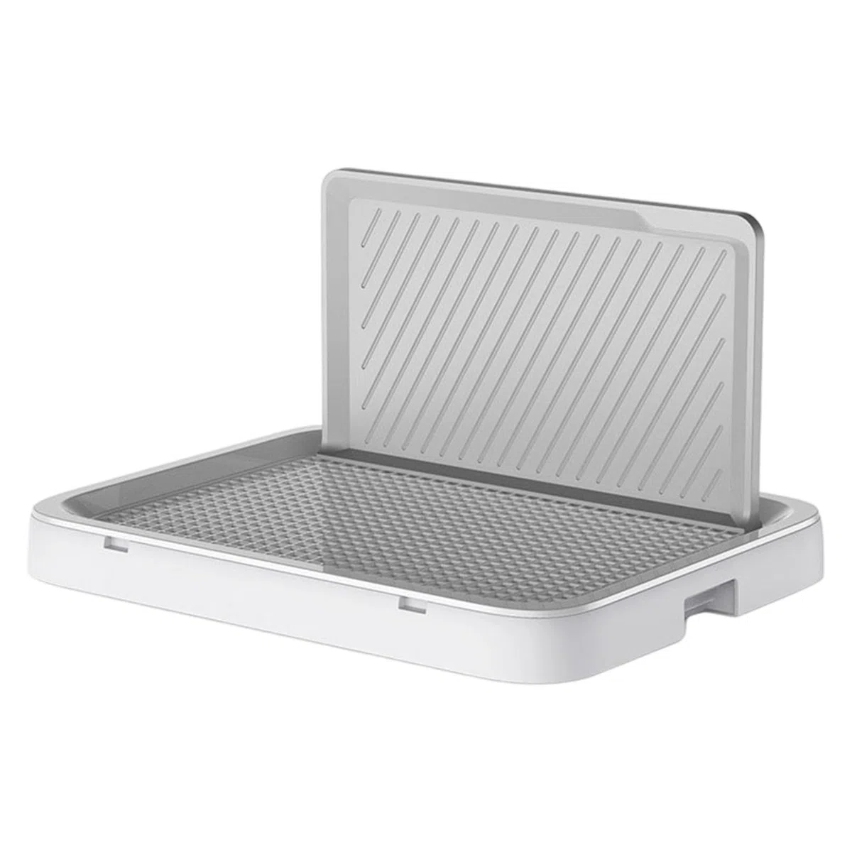 Plateau d'apprentissage De La Propreté pour Chien avec Poteau – Toilettes Intérieures pour pour Chiot, Grille en Anti-éclaboussures, Bac À Litière Antidérapant Et Étanche pour Animaux De C